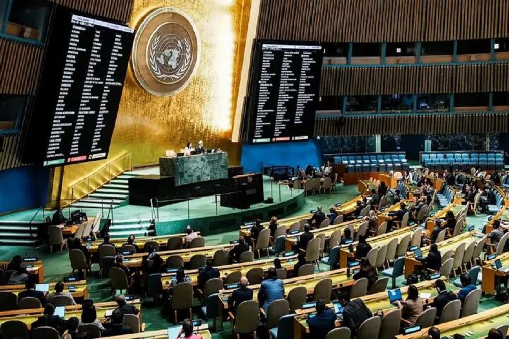 تصویب پیشنویس قطعنامه سازمان ملل درباره تشکیل کشور فلسطین