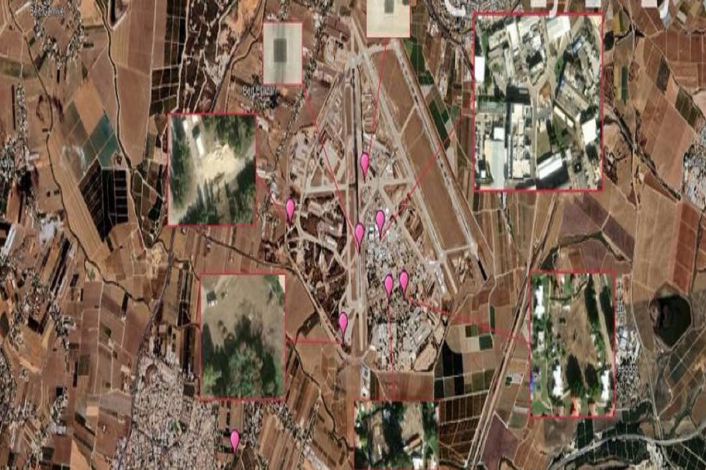 تصاویر ماهوارهای از محل اصابت ۹ موشک ایرانی به اسراییل