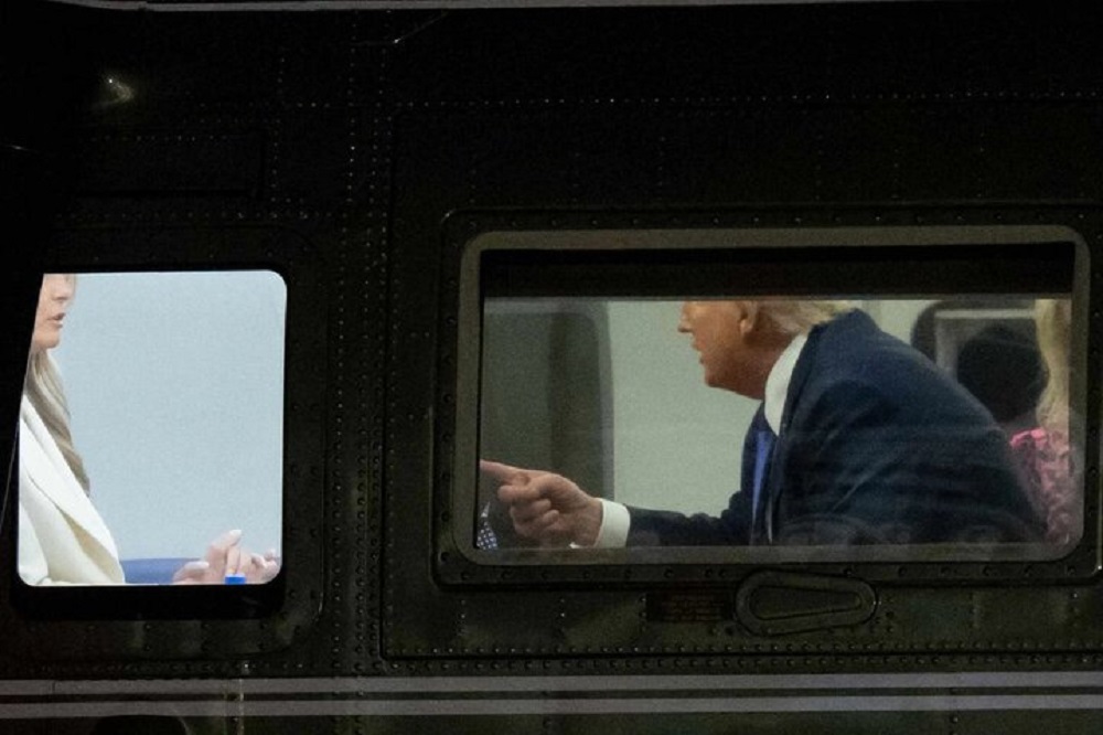 مکالمه پرتنش ترامپ و ملانیا در بالگرد ریاست جمهوری