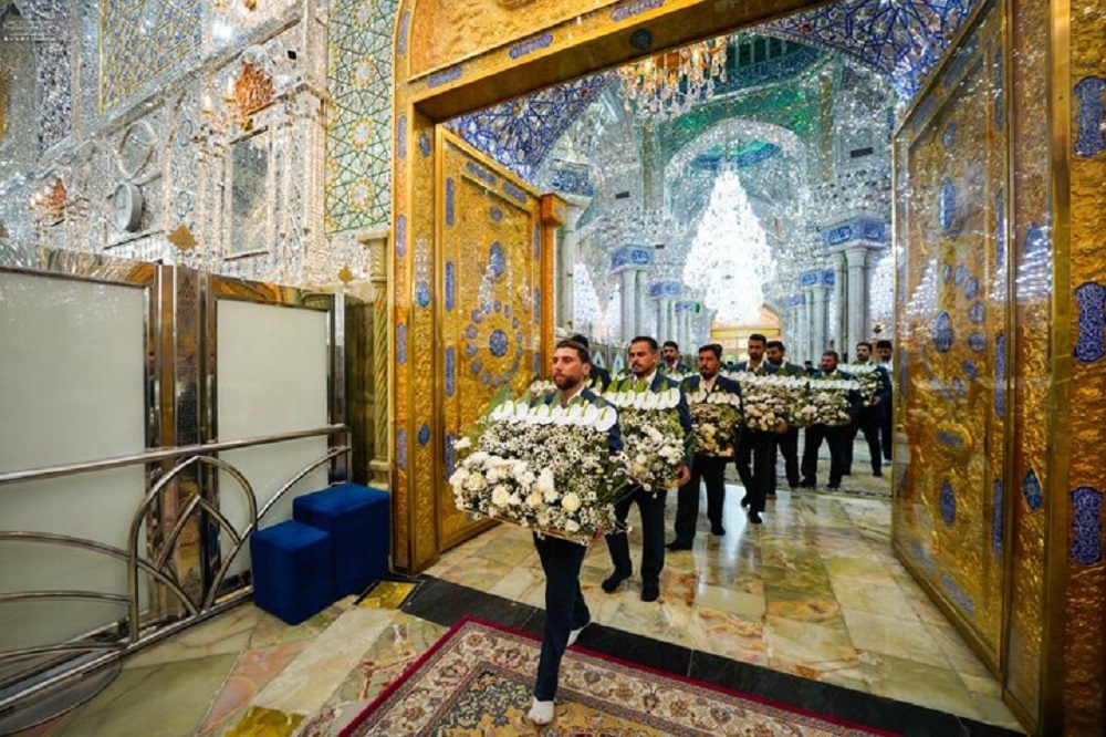 آذین بندی حرم امام علی و امام حسین(ع) در سالروز ولادت حضرت زینب(س)