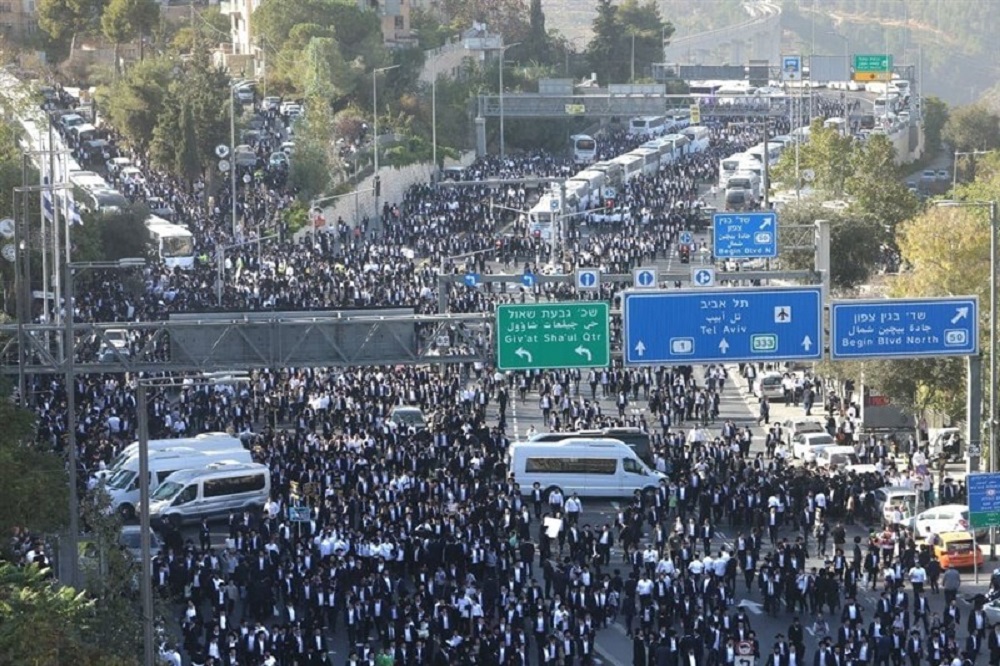 تظاهرات گسترده یهودی‌های ارتدوکس در قدس اشغالی
