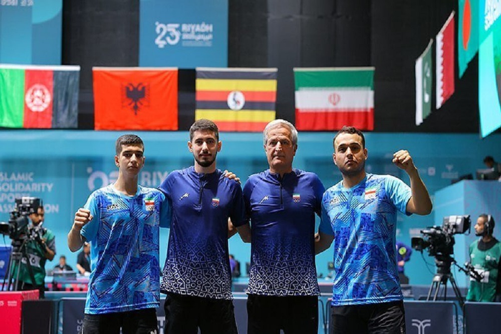 پینگ‌پنگ مردان ایران در  یک قدمی طلا