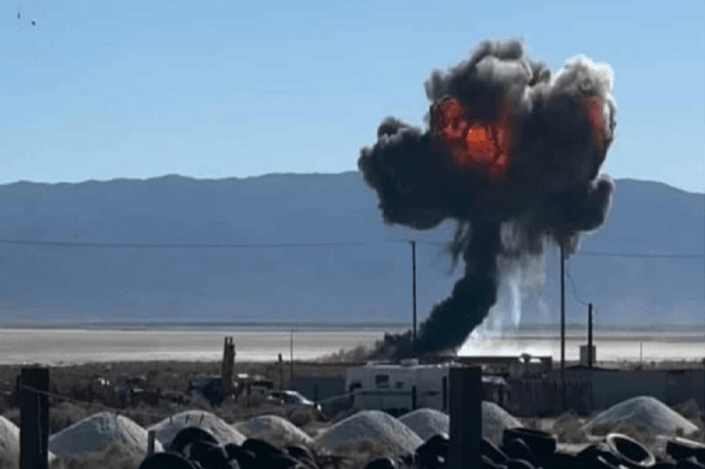 سقوط و انفجار اف-۱۶ آمریکا در سن برناردینو