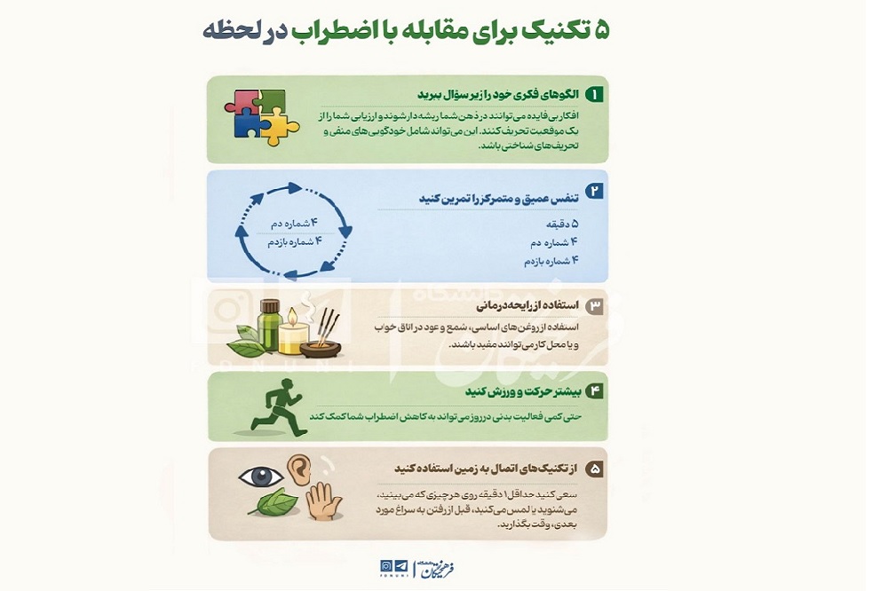 ۵ تکنیک برای مقابله با اضطراب در لحظه